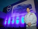 Alan Johnson, Vice President of Nissan Sunderland Plant with the new Qashqai projection.