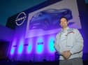Alan Johnson, Vice President of Nissan Sunderland Plant with the new Qashqai projection.