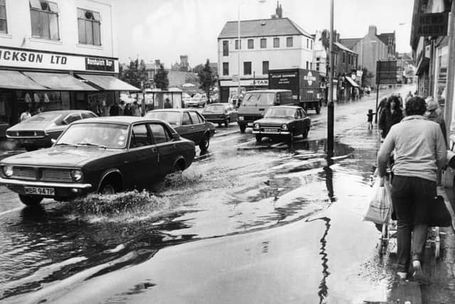 A stormy Fowler Street scene from 1982.