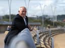 Cllr Ernest Gibson at Littlehaven sea wall