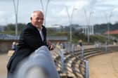 Cllr Ernest Gibson at Littlehaven sea wall