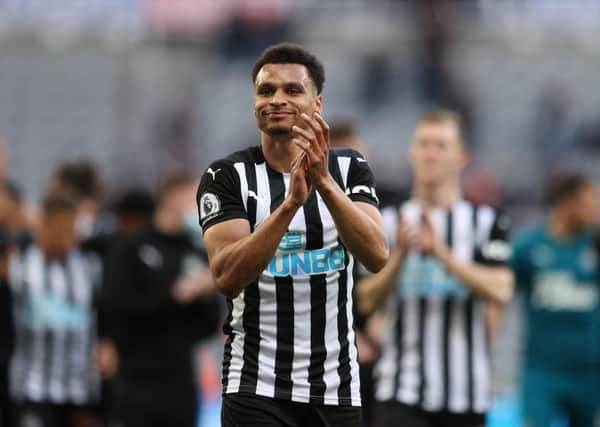 Jacob Murphy applauds fans last season.