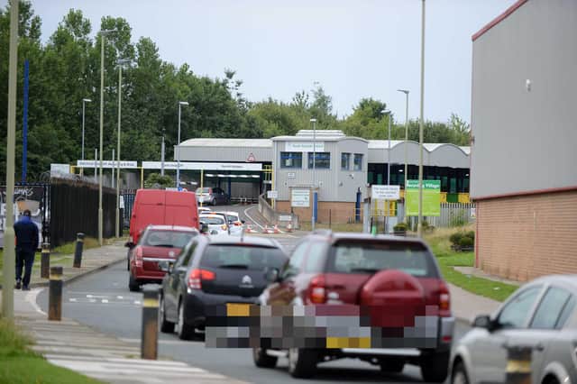 Middlefields Recycling Village traffic queues earlier in the pandemic