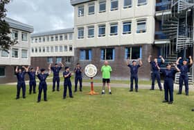 CPO Hetherington with some of his recruits at HMS Raleigh
