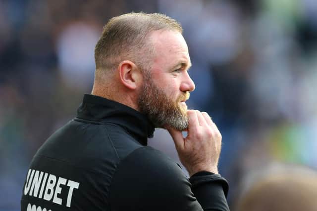 Derby County manager Wayne Rooney. (Photo by Ashley Allen/Getty Images).