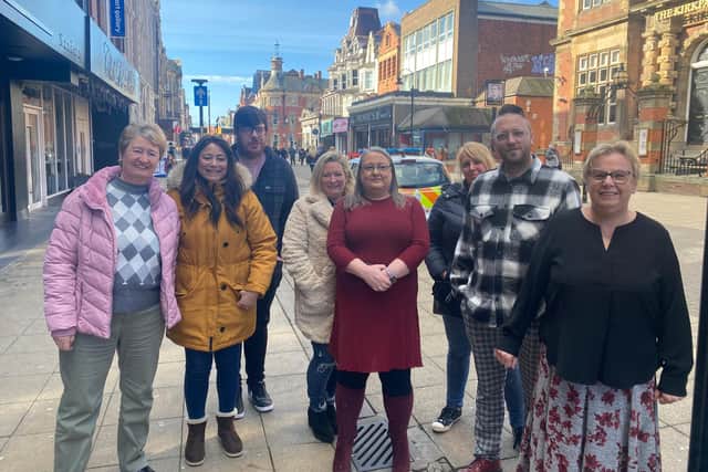 Councillor Angela Hamilton (Middle) with business owners across South Shields who attended a meeting to crack down on anti-social behaviour.