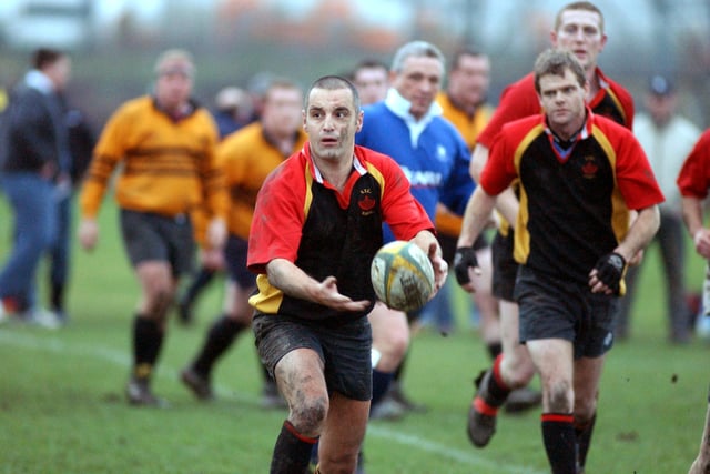 Jarrovians against South Tyneside College at Lukes Lane in a rugby match from 18 years ago.