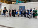 Princess Anne with North East Ambulance staff who received the Queen's Medal For Long Service and Good Conduct