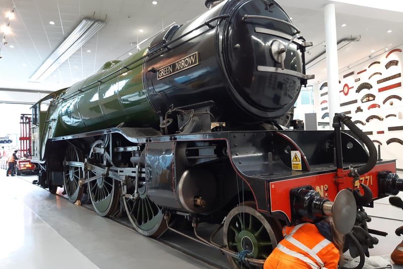 Green Arrow Rail in the new museum in Doncaster