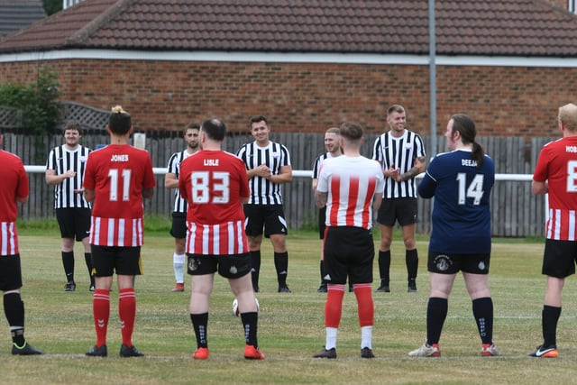 A minute's applause was held before the charity football match.