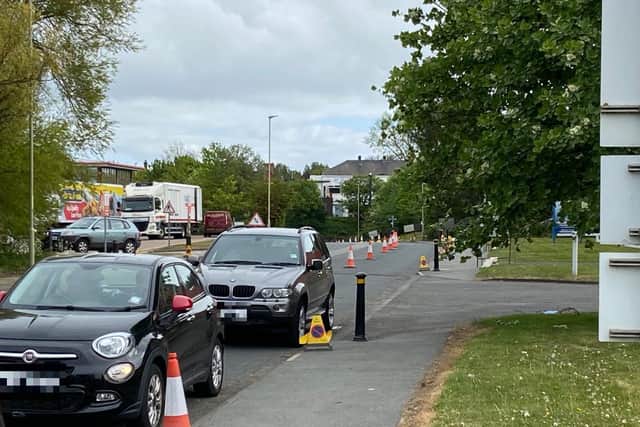 Some had to wait for a while as they visited the Middlefields tip on its first day in seven weeks.