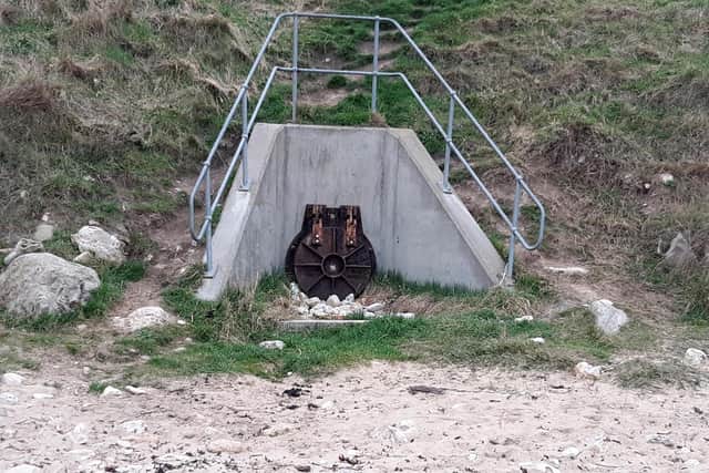 The Whitburn Long Sea Outfall sewer overflow.