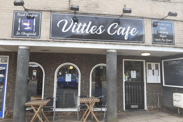 Located in Broomhill, Sheffield, Vittles cafe is famed for its breakfast food. Customers can sit outside the cafe on April 12.