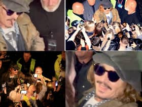 Johnny Depp was spotted outside The Sage in Gateshead. Picture: North News.