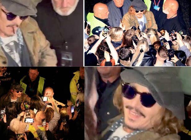 Johnny Depp was spotted outside The Sage in Gateshead. Picture: North News.