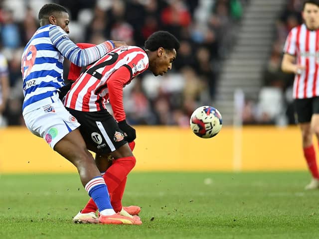 Isaac Lihadji playing for Sunderland's first team against Reading. Picture by FRANK REID