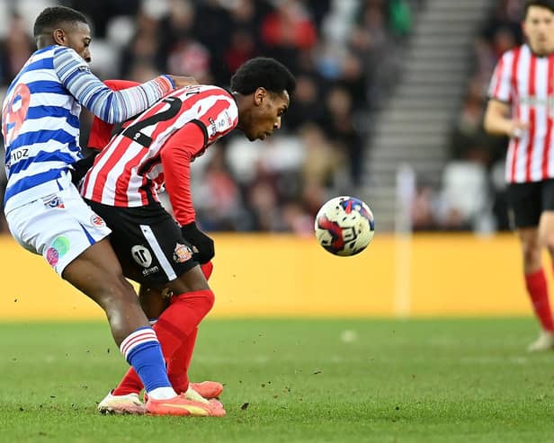 Isaac Lihadji playing for Sunderland's first team against Reading. Picture by FRANK REID