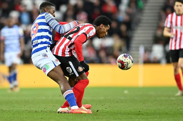 Isaac Lihadji playing for Sunderland's first team against Reading. Picture by FRANK REID