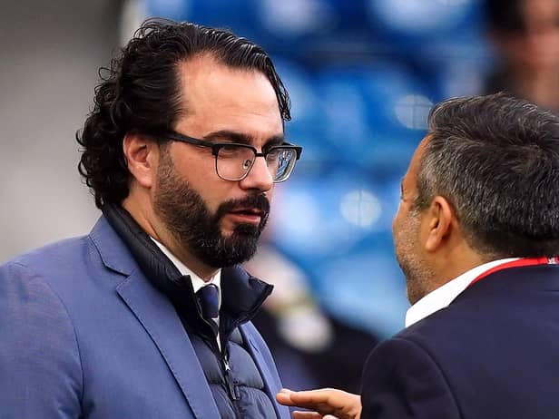 Victor Orta pictured alongside ex-Leeds chairman Andrea Radrizzani at Elland Road. (Pic: Mike Egerton/PA Wire)