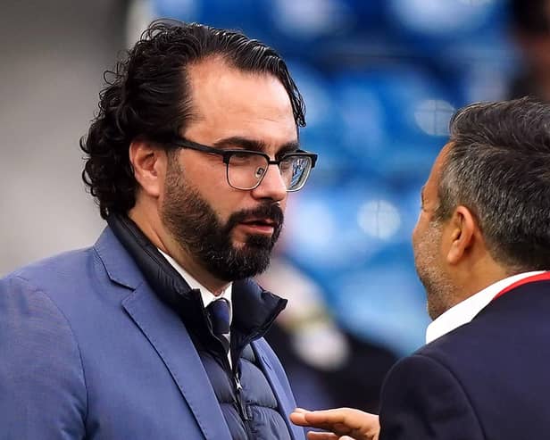 Victor Orta pictured alongside ex-Leeds chairman Andrea Radrizzani at Elland Road. (Pic: Mike Egerton/PA Wire)