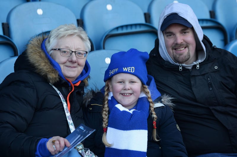 Wednesday fans before the 3-1 home defeat to Derby County at Hillsborough last February.
