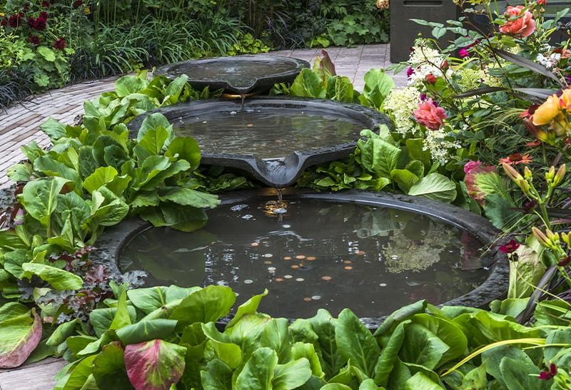 A water feature can add the relaxing sound of falling water, and depending on the style they can be a real architectural statement too, which will make your home stand out from the competition.