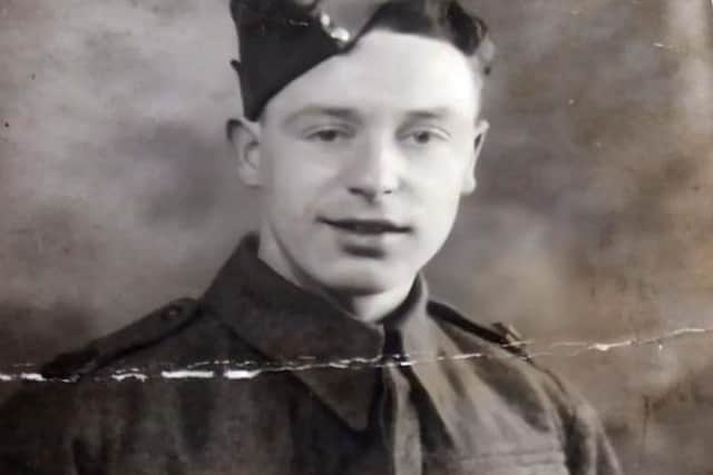 Fred pictured in his Army days.