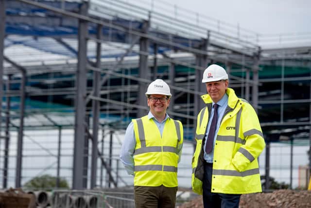 Simon Groom, technical director at Castle Building Services with Gary Oates, operations director at GMI Construction Group in the North East.