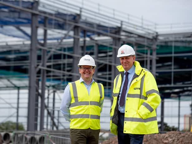 Simon Groom, technical director at Castle Building Services with Gary Oates, operations director at GMI Construction Group in the North East.