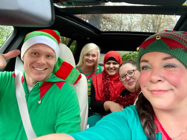Bluebird Care staff taking part in another Elf challenge in 2019