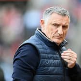 Tony Mowbray.  Sunderland 1-1 Luton Town EFL Championship Stadium of Light 18-93-23 17-03-23. Picture by FRANK REID. Picture by FRANK REID