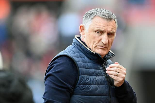 Tony Mowbray.  Sunderland 1-1 Luton Town EFL Championship Stadium of Light 18-93-23 17-03-23. Picture by FRANK REID. Picture by FRANK REID