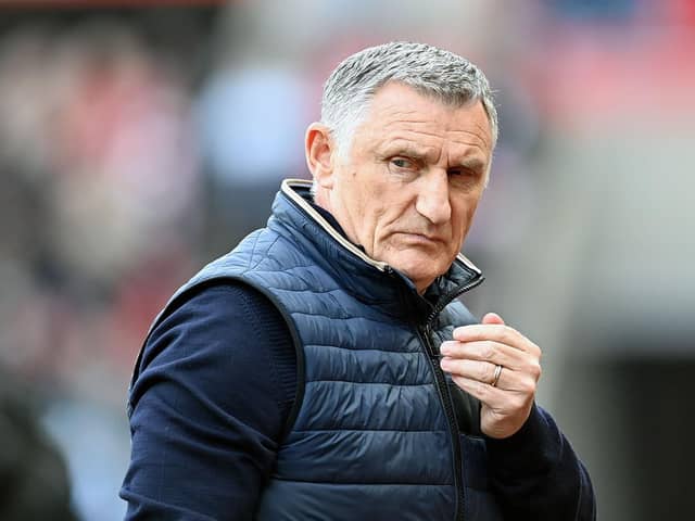 Tony Mowbray.  Sunderland 1-1 Luton Town EFL Championship Stadium of Light 18-93-23 17-03-23. Picture by FRANK REID. Picture by FRANK REID