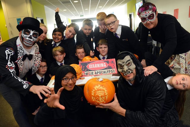 This looks spookily good at Mortimer Community College. Who remembers this Halloween challenge from 2018?