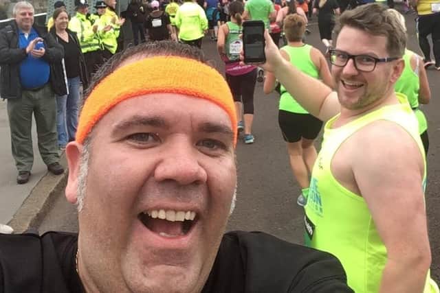 All smiles on the Great North Run.