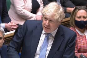Prime Minister Boris Johnson speaks during Prime Minister's Questions in the House of Commons, London. PA Photo. Picture date: Wednesday February 9, 2022. See PA story Politics PMQs. Photo credit should read: House of Commons/PA Wire