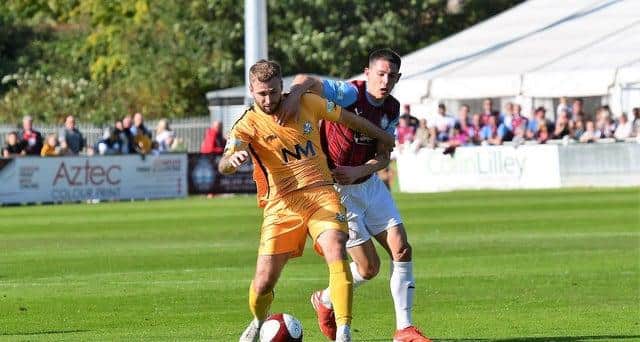 Jordan Hunter in action for South Shields.