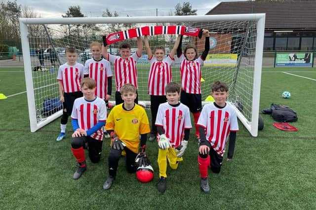 Some of the winning players at St Matthew's Catholic Primary School.