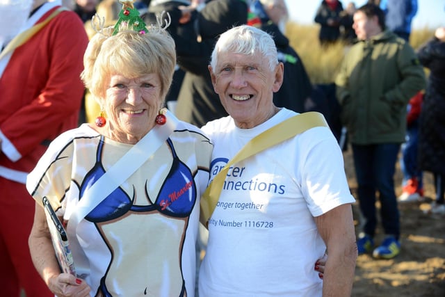 Supporters of Cancer Connections get ready to take part in the Boxing Day Dip