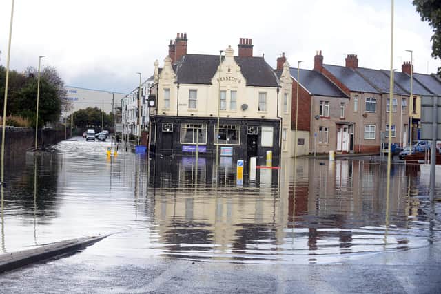 Kennedy's pub has been unaffected by flooding in Tyne Dock on Tuesday, October 5.
