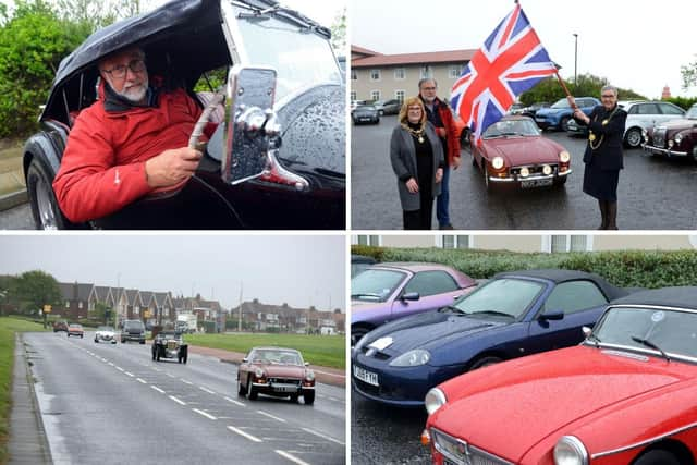 MG drivers head off on their tour.