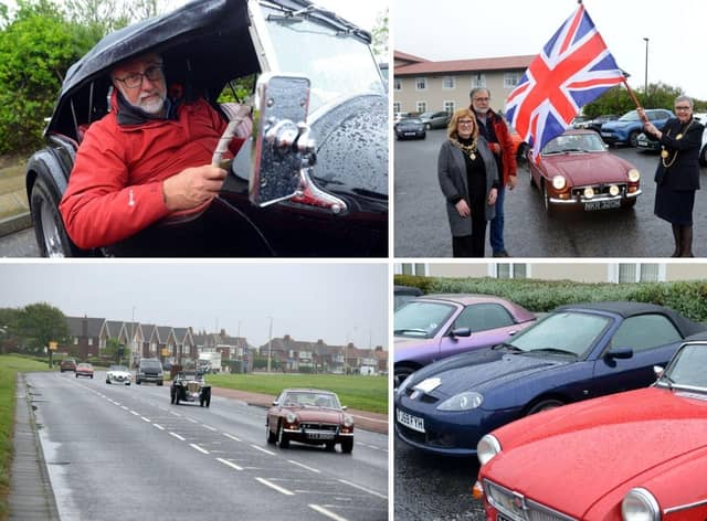 MG drivers head off on their tour.
