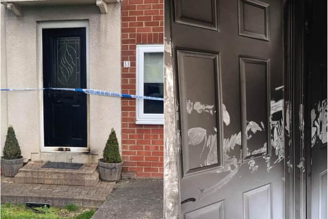 Damage to the home in Durham Grove, Jarrow.