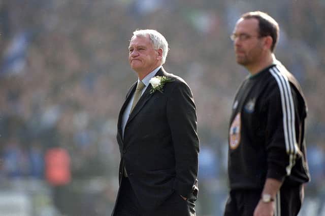 Sir Bobby Robson and Mick Wadsworth at Wembley with Newcastle United.