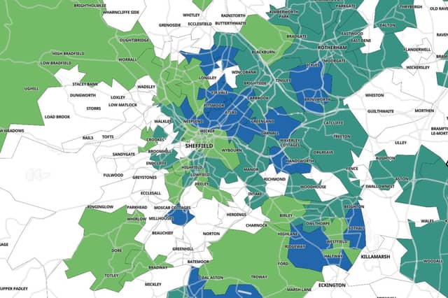 These are the 28 areas of Sheffield with fewer than 3 Covid cases in the week to April 16.