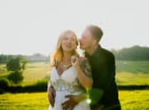 Brontë Bates and her husband Daniel on their wedding day.