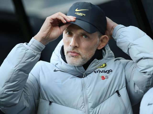 Chelsea manager Thomas Tuchel is seen during the Premier League match between Newcastle United and Chelsea at St. James Park on October 30, 2021 in Newcastle upon Tyne, England. (Photo by Ian MacNicol/Getty Images)