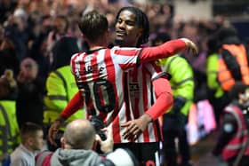 Jack Clarke celebrates with Pierre Ekwah