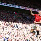 Scott McTominay celebrates scoring for Manchester United against Everton earlier this month.
