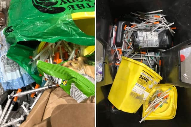 Pictures issued by South Tyneside Council of the worrying find in a bin wagon load